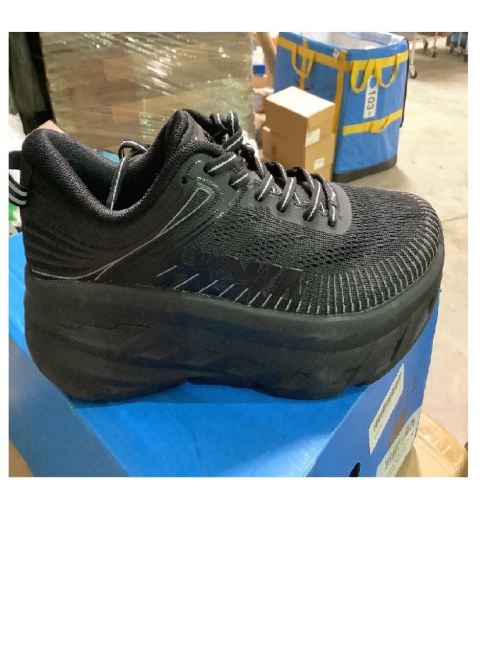 HOKA Bondi 7 Black Men’s Running Walking Athletic Shoes